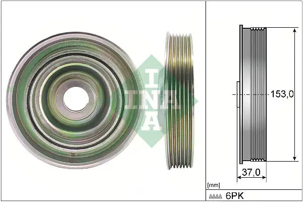 Poulie vilebrequin, Poulie damper INA 544 0097 10