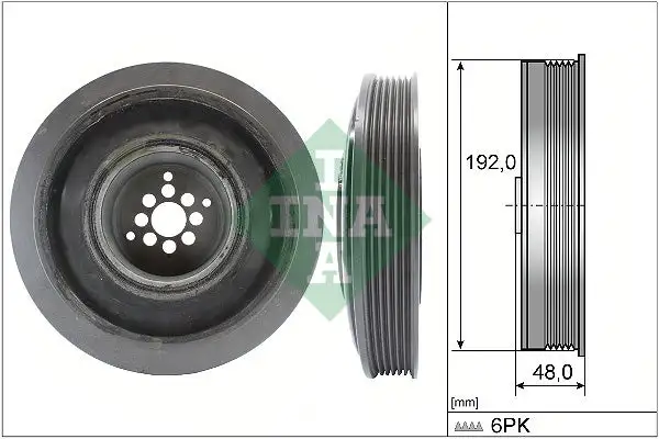 Poulie vilebrequin, Poulie damper INA 544 0102 10