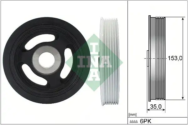Poulie vilebrequin, Poulie damper INA 544 0104 10