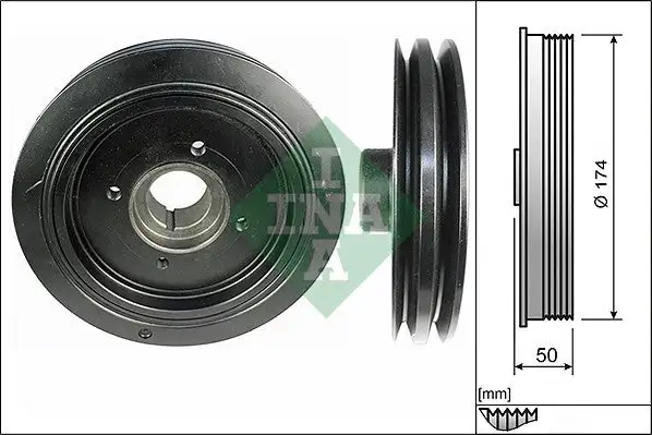 Poulie vilebrequin, Poulie damper INA 544 0107 10