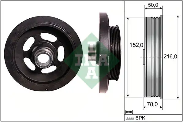 Poulie vilebrequin, Poulie damper INA 544 0111 10