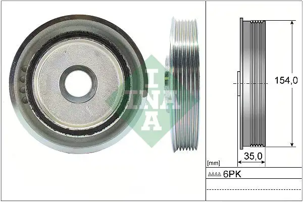 Poulie vilebrequin, Poulie damper INA 544 0112 10