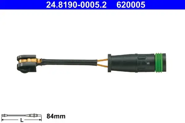 Contact d'avertissement, usure des plaquettes de frein ATE 24.8190-0005.2