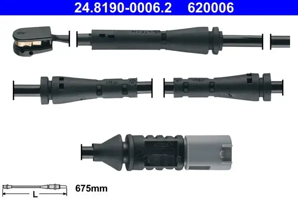 Contact d'avertissement, usure des plaquettes de frein ATE 24.8190-0006.2