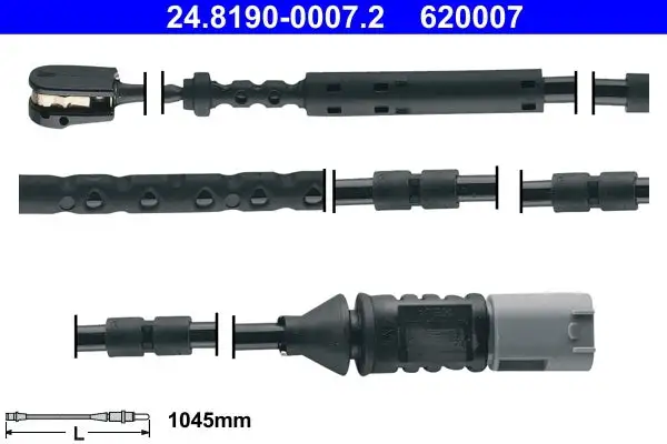 Contact d'avertissement, usure des plaquettes de frein ATE 24.8190-0007.2