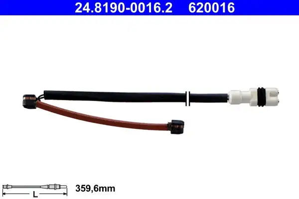 Contact d'avertissement, usure des plaquettes de frein ATE 24.8190-0016.2
