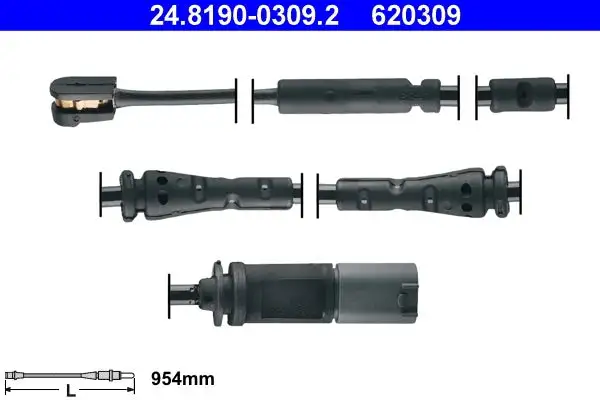 Contact d'avertissement, usure des plaquettes de frein ATE 24.8190-0309.2