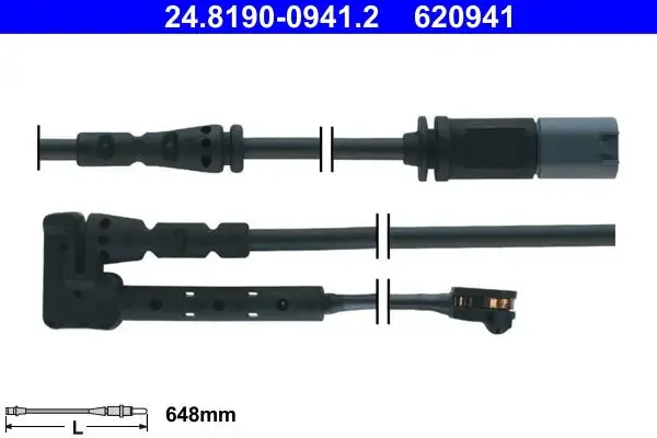 Contact d'avertissement, usure des plaquettes de frein ATE 24.8190-0941.2