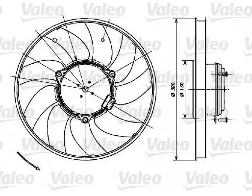 Ventilateur, refroidissement du moteur VALEO 696083