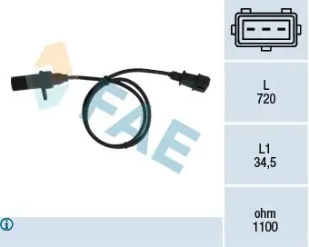 Capteur d'angle, vilebrequin FAE 79006