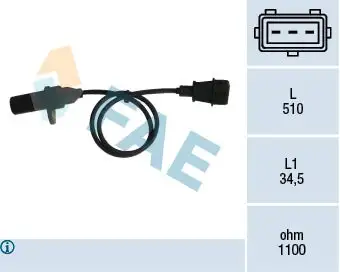 Capteur d'angle, vilebrequin FAE 79007