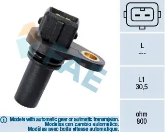 Capteur, vitesse FAE 79008