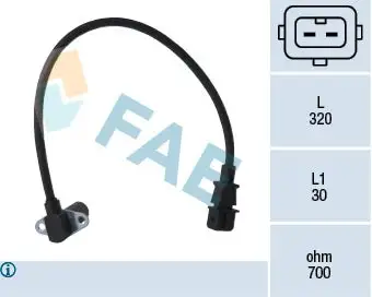 Capteur d'angle, vilebrequin FAE 79014