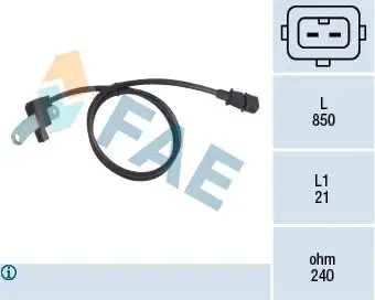 Capteur d'angle, vilebrequin FAE 79019