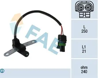 Capteur d'angle, vilebrequin FAE 79020