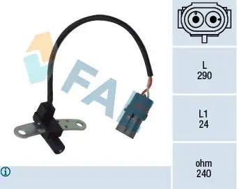 Capteur d'angle, vilebrequin FAE 79021