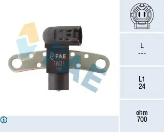 Capteur d'angle, vilebrequin FAE 79031