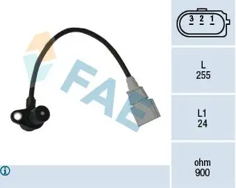 Capteur d'angle, vilebrequin FAE 79050
