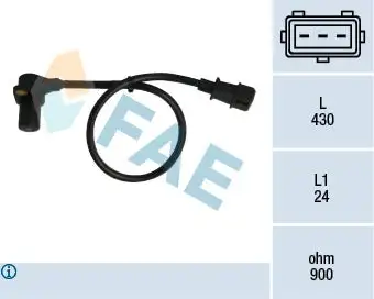 Capteur d'angle, vilebrequin FAE 79054
