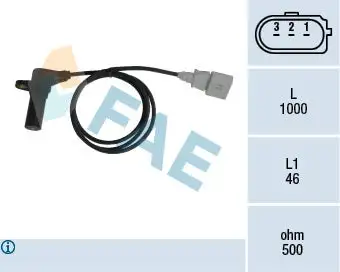 Capteur d'angle, vilebrequin FAE 79064