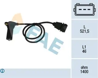 Capteur d'angle, vilebrequin FAE 79065