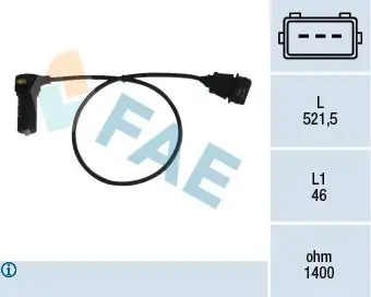 Capteur d'angle, vilebrequin FAE 79066