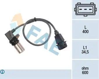Capteur d'angle, vilebrequin FAE 79072