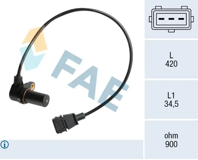 Capteur d'angle, vilebrequin FAE 79073