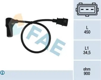 Capteur d'angle, vilebrequin FAE 79074