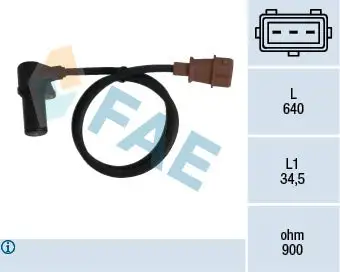 Capteur d'angle, vilebrequin FAE 79076