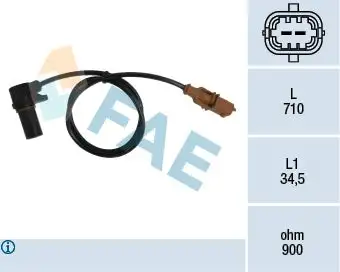 Capteur d'angle, vilebrequin FAE 79077