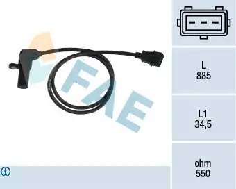 Capteur d'angle, vilebrequin FAE 79078