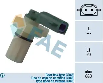 Capteur d'angle, vilebrequin FAE 79087