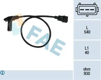Capteur d'angle, vilebrequin FAE 79097