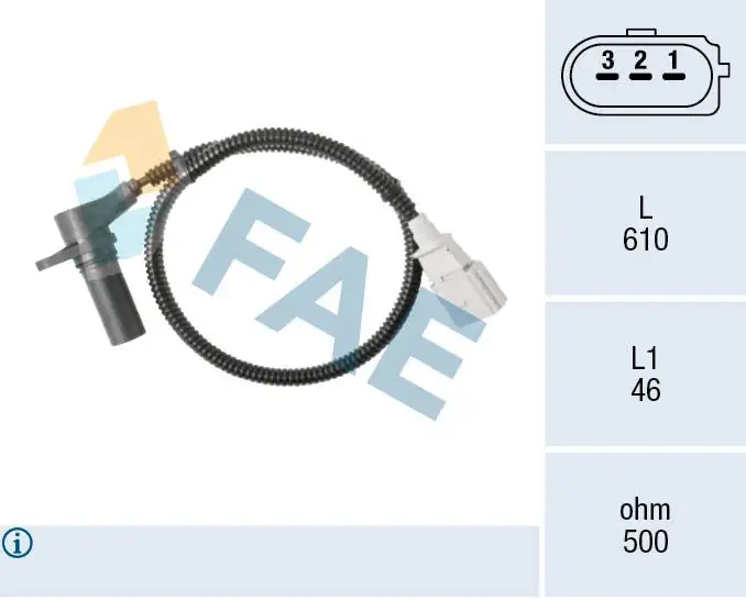 Capteur d'angle, vilebrequin FAE 79115