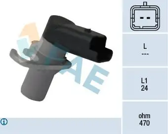 Capteur d'angle, vilebrequin FAE 79117