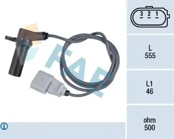 Capteur d'angle, vilebrequin FAE 79132