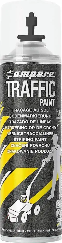 AMPERE - Peinture de traçage de lignes permanent noir - aérosol 650ml - 10281
