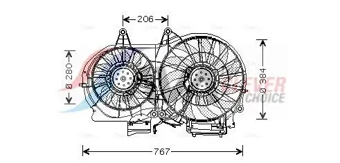 Ventilateur, refroidissement du moteur AVA COOLING AI7506