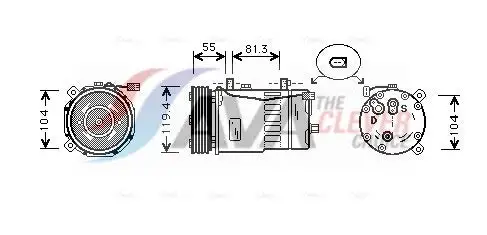 Compresseur, climatisation AVA COOLING AIAK003