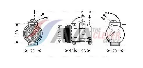 Compresseur, climatisation AVA COOLING AIAK015