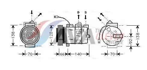 Compresseur, climatisation AVA COOLING AIAK150