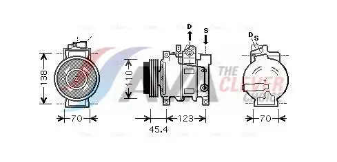 Compresseur, climatisation AVA COOLING AIAK227