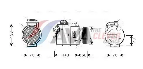 Compresseur, climatisation AVA COOLING AIAK275
