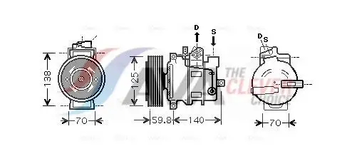 Compresseur, climatisation AVA COOLING AIAK295