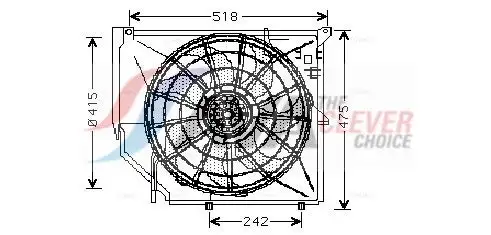Ventilateur, refroidissement du moteur AVA COOLING BW7502