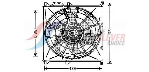 Ventilateur, refroidissement du moteur AVA COOLING BW7503
