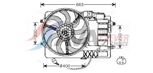 Ventilateur, refroidissement du moteur AVA COOLING BW7516