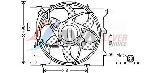 Ventilateur, refroidissement du moteur AVA COOLING BW7523