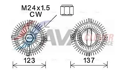 Embrayage, ventilateur de radiateur AVA COOLING FDC446
